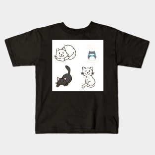 Kitten 4 pk Stickers Collection Kids T-Shirt